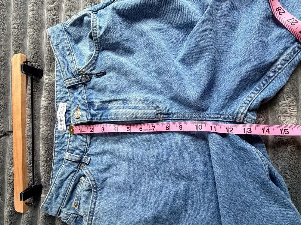 Denim Co. Straight Leg Jeans Mid Wash with Cuffed Hem Normcore Scandi Capsule